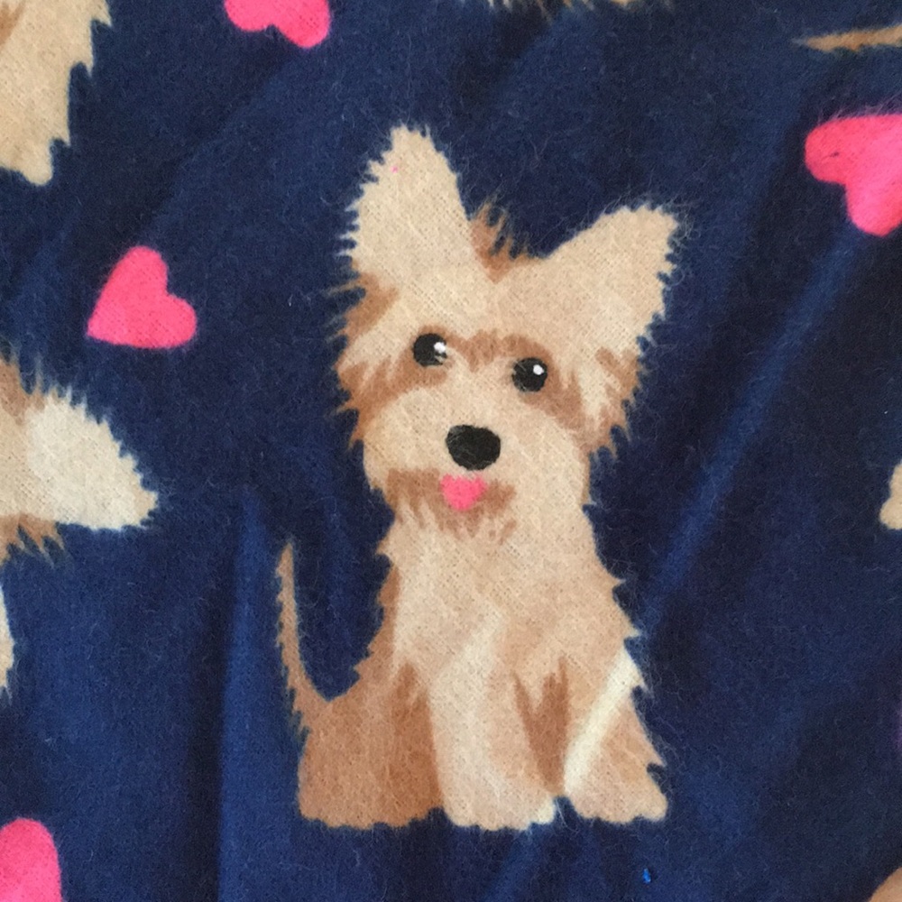 Yorkie Yorkshire Terrier Flannel Fabric